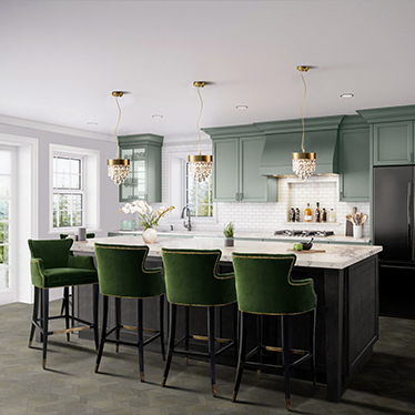 DUKONO COUNTER STOOL, NAICCA PENDANT LIGHT